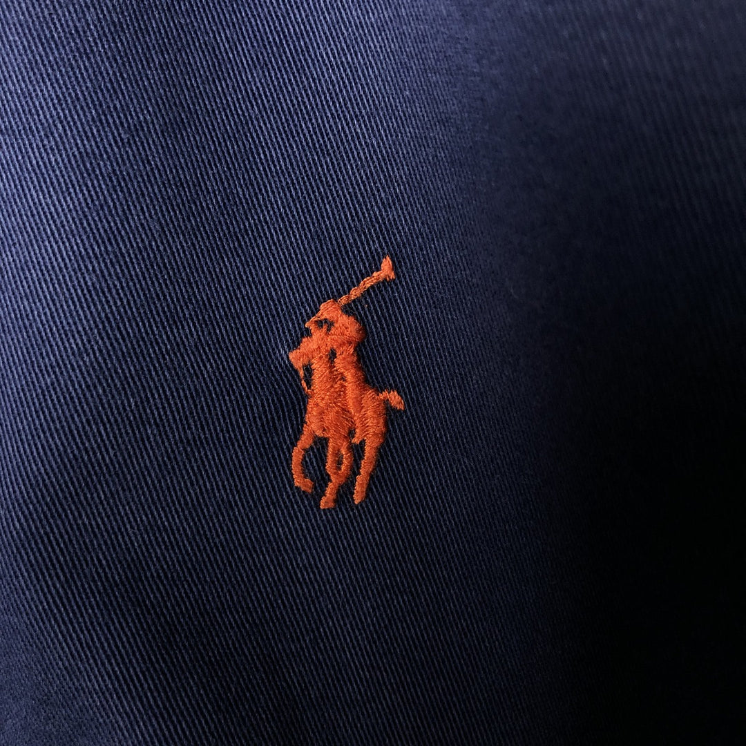 Ralph Lauren BLAKE long sleeve button down shirt, men's size L cotton navy blue type Vintage Second Hand