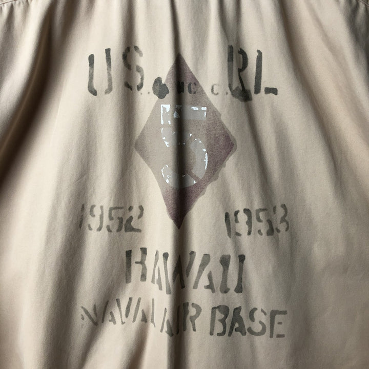 Ralph Lauren Gusseted Military Shirt, Men's XL cotton Beige type Vintage Second Hand