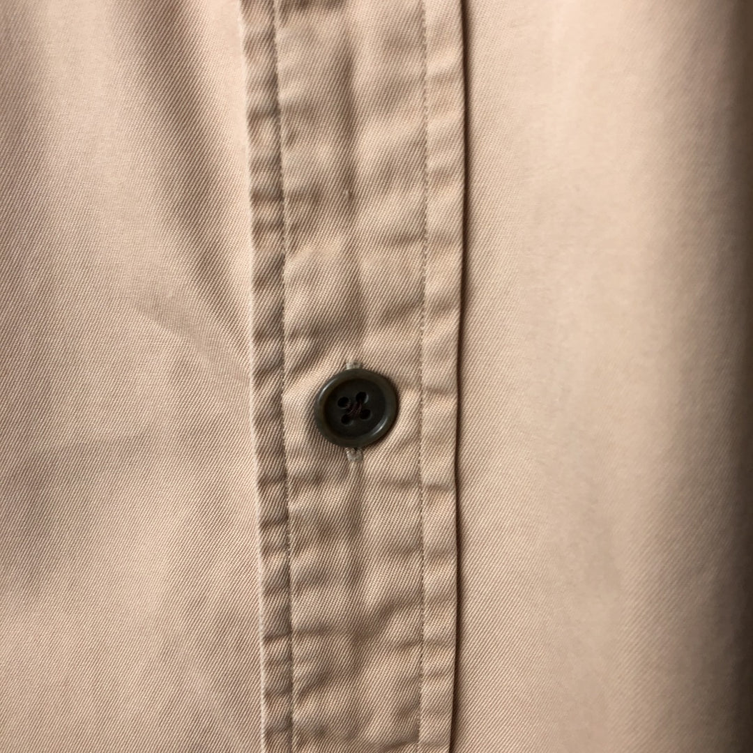 Ralph Lauren Gusseted Military Shirt, Men's XL cotton Beige type Vintage Second Hand