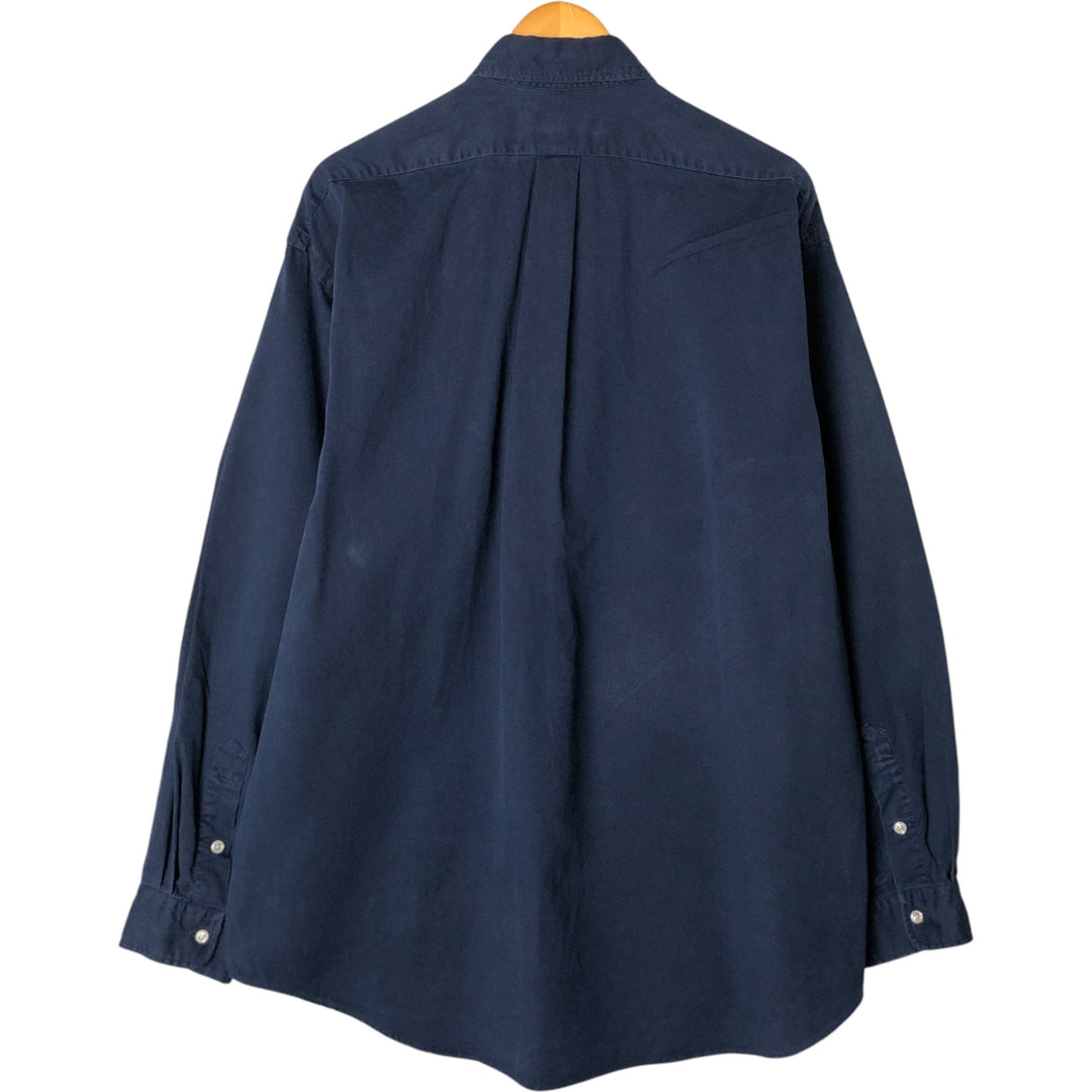 Ralph Lauren long sleeve button down shirt, men's XL size cotton navy blue type Vintage Second Hand