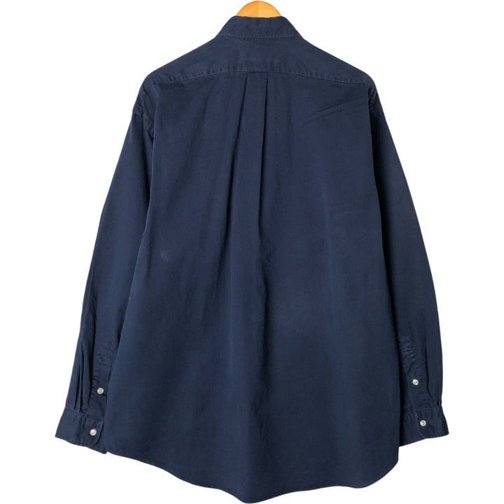 Ralph Lauren long sleeve button down shirt, men's XL size cotton navy blue type Vintage Second Hand