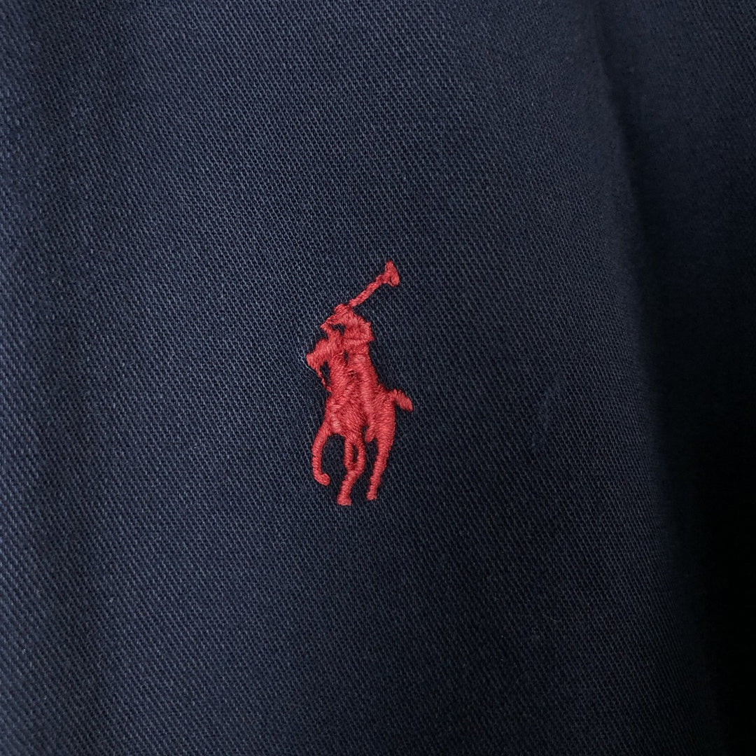 Ralph Lauren long sleeve button down shirt, men's XL size cotton navy blue type Vintage Second Hand