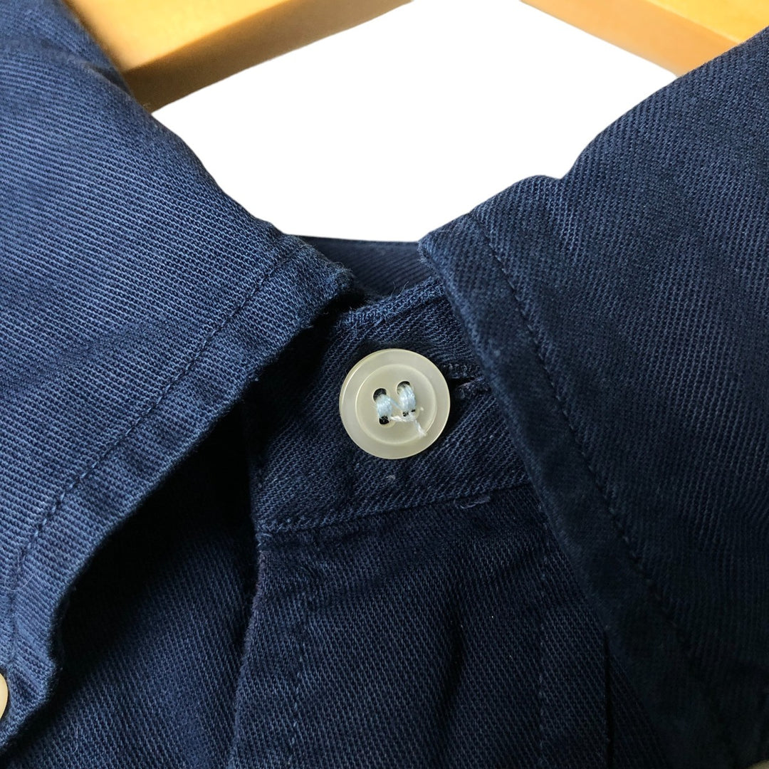 Ralph Lauren long sleeve button down shirt, men's XL size cotton navy blue type Vintage Second Hand