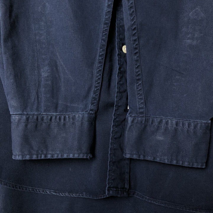 Ralph Lauren long sleeve button down shirt, men's XL size cotton navy blue type Vintage Second Hand