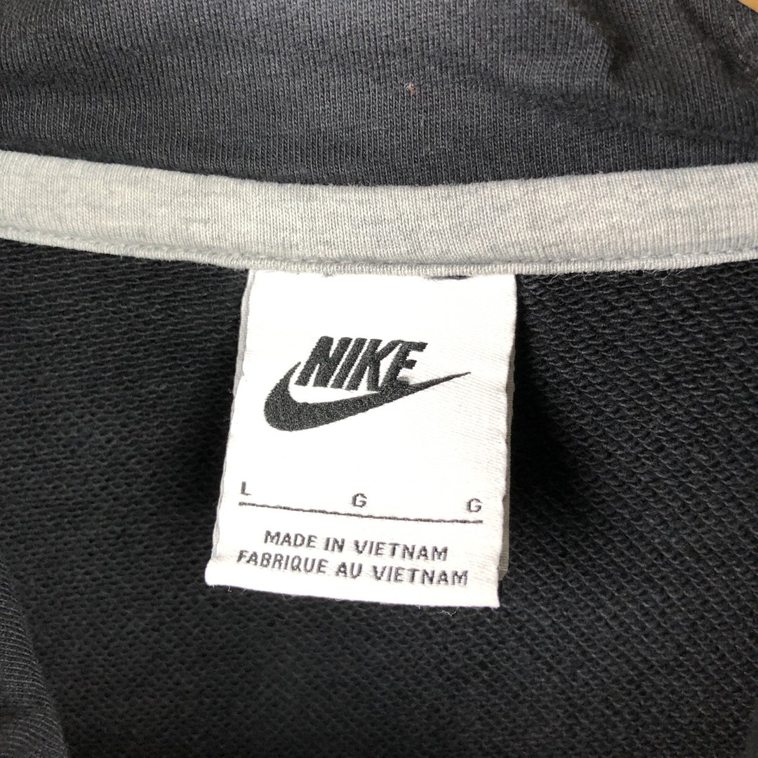 Nike Sweat Pullover Hoodie, Men's Size L cotton black type Vintage Second Hand