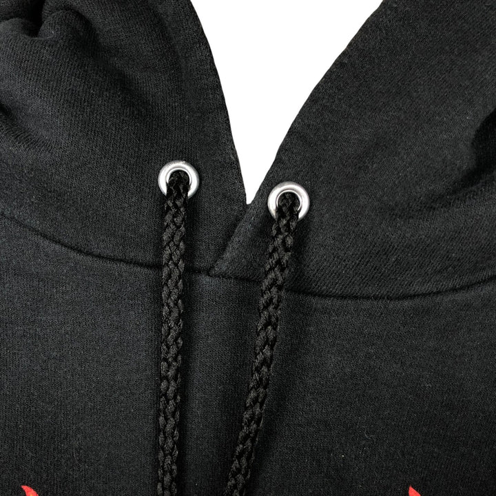 Thrasher Fire Pattern Pullover Hoodie, Men's Size Small cotton black type Vintage Second Hand