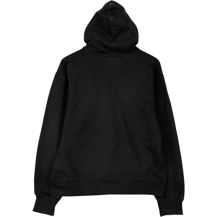 Thrasher Fire Pattern Pullover Hoodie, Men's Size Small cotton black type Vintage Second Hand