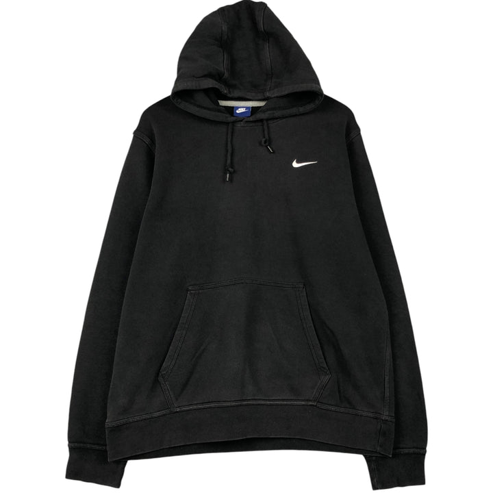 Nike Sweat Pullover Hoodie Men's XL Size cotton black type Vintage Second Hand