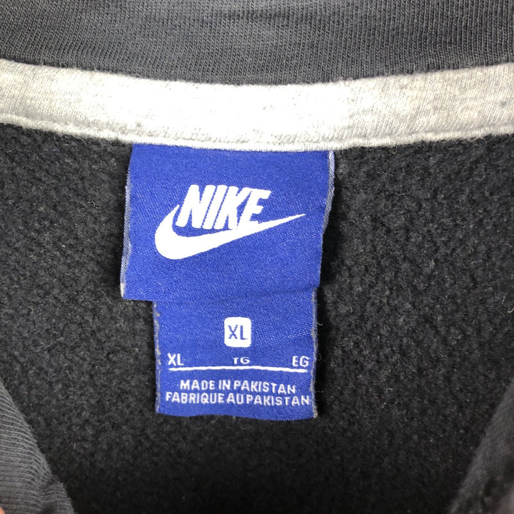 Nike Sweat Pullover Hoodie Men's XL Size cotton black type Vintage Second Hand