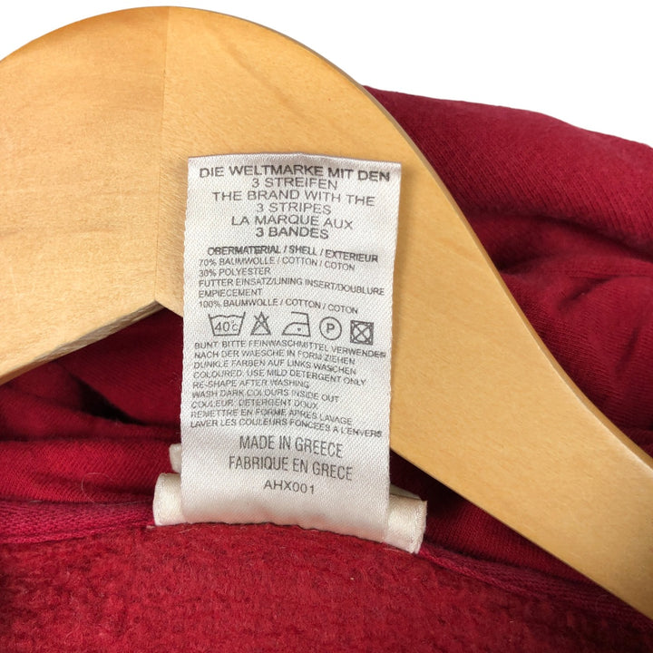 ~2000'S Adidas sweatshirt pullover hoodie, men's size M cotton red type Vintage Second Hand