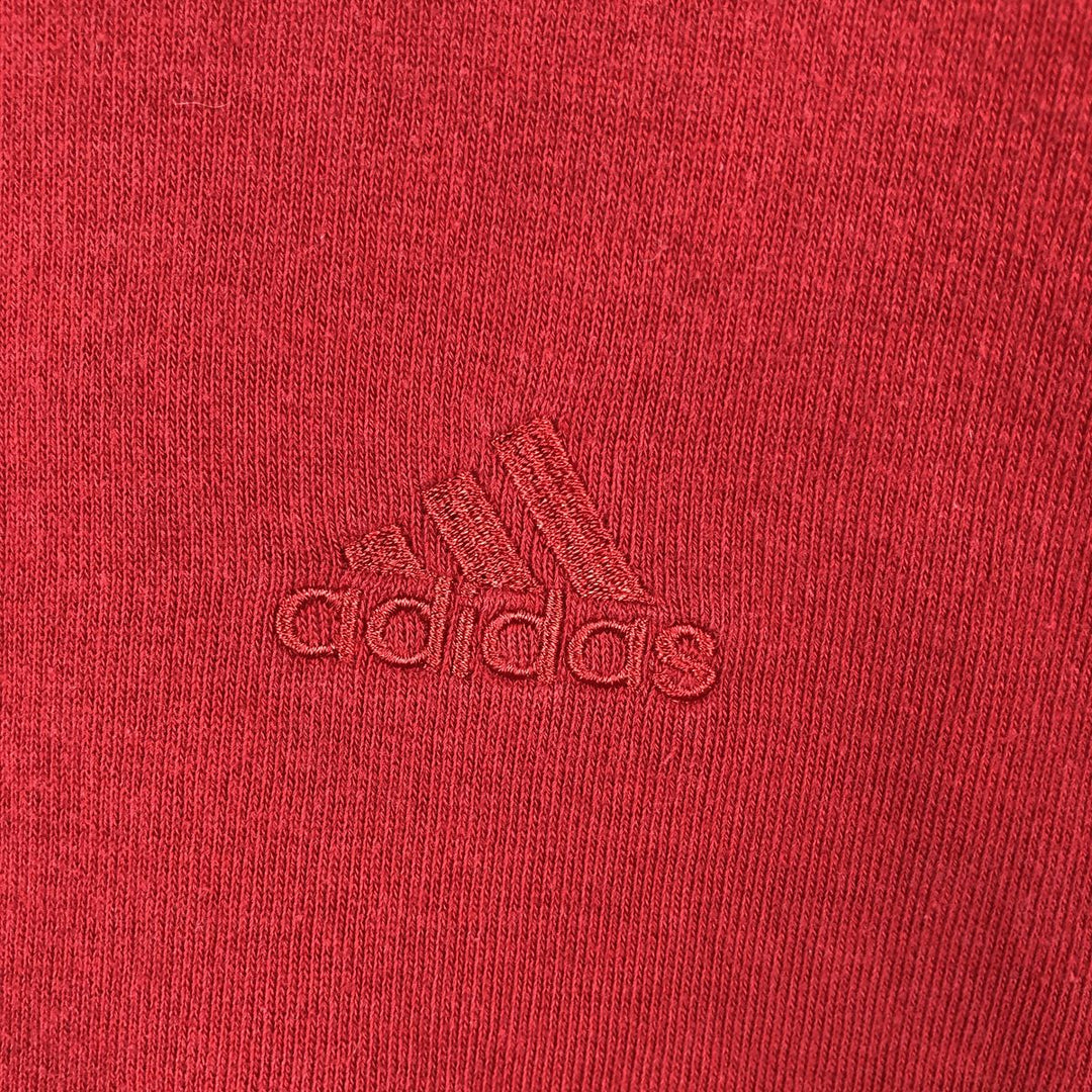 ~2000'S Adidas sweatshirt pullover hoodie, men's size M cotton red type Vintage Second Hand