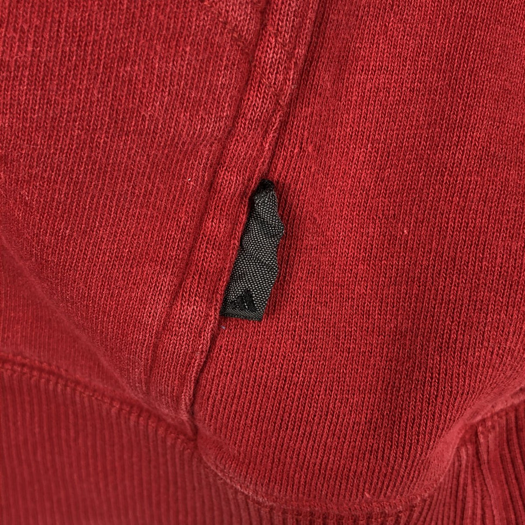 ~2000'S Adidas sweatshirt pullover hoodie, men's size M cotton red type Vintage Second Hand