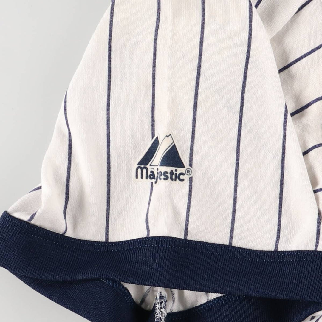 Majestic MLB New York Yankees Striped Ringer T-Shirt, Made in USA, Men's XL unclear navy blue type Vintage Second Hand