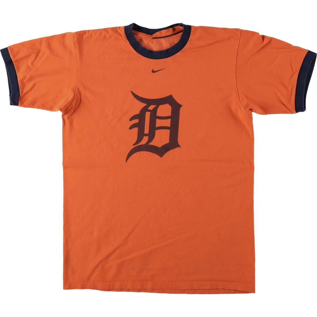 Nike MLB Detroit Tigers Ringer T-Shirt, Men's Size Small cotton orange type Vintage Second Hand