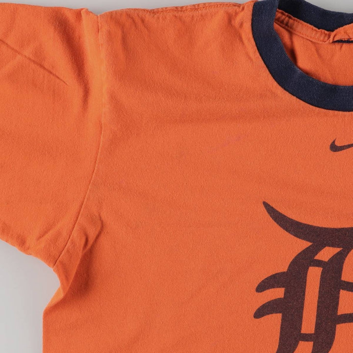 Nike MLB Detroit Tigers Ringer T-Shirt, Men's Size Small cotton orange type Vintage Second Hand