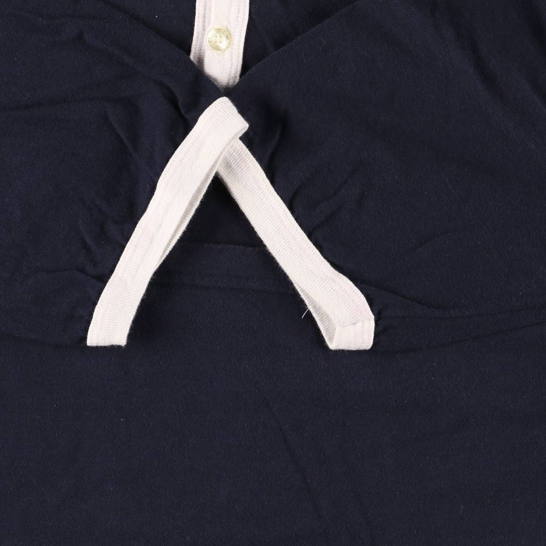 2000'S Ralph Lauren Polo Jeans Co. Henley T-shirt, men's size L cotton black type Vintage Second Hand