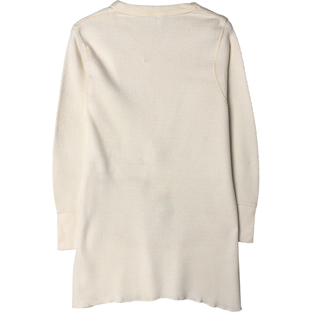 Vintage 1970'S JCPenney Thermal Long T-shirt, Honeycomb, Men's Size L cotton pale white type Vintage Second Hand