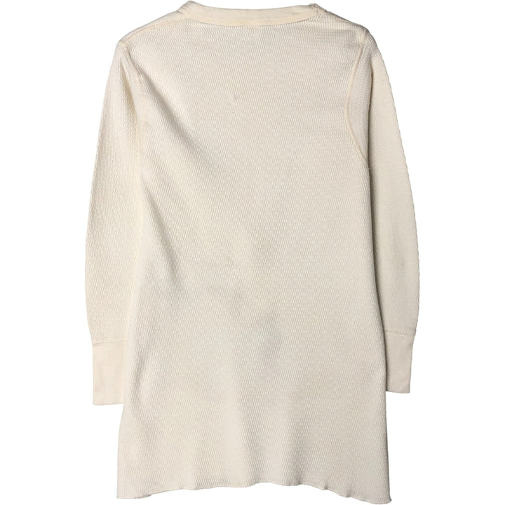 Vintage 1970'S JCPenney Thermal Long T-shirt, Honeycomb, Men's Size L cotton pale white type Vintage Second Hand