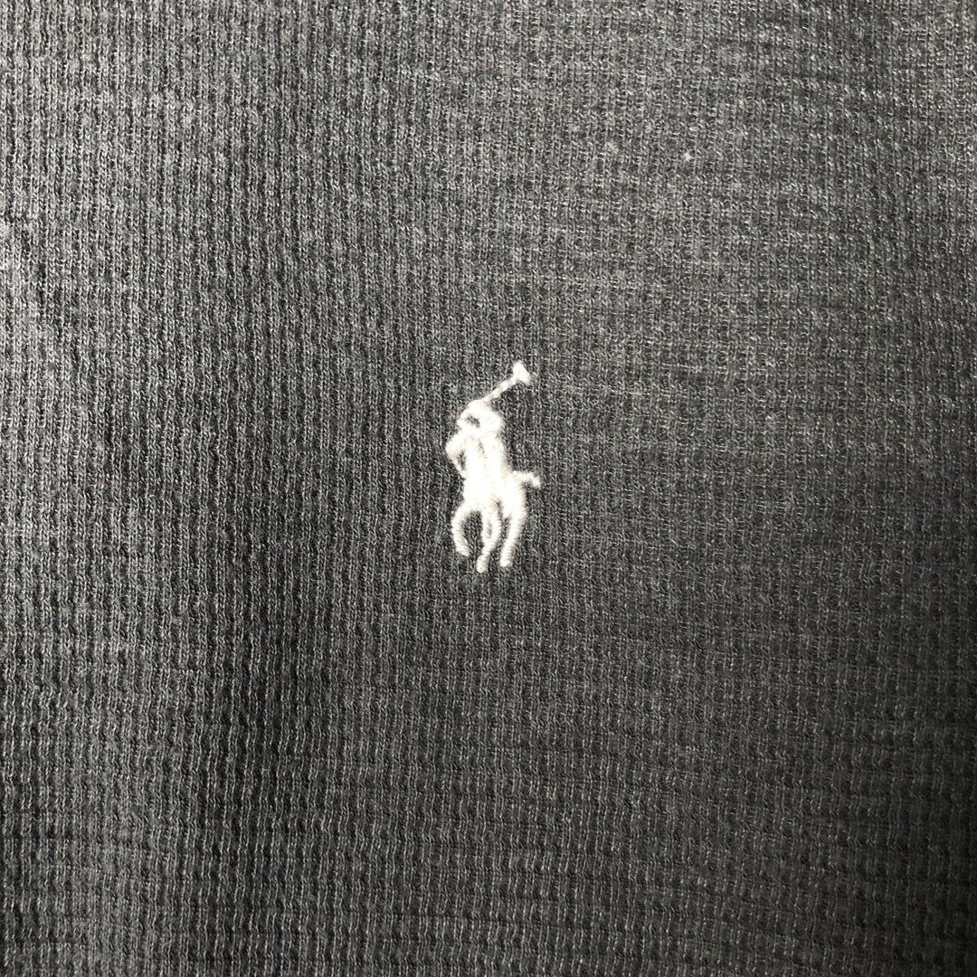 Ralph Lauren POLO RALPH LAUREN SLEEPWEAR Thermal Long T-shirt Honeycomb Men's XL cotton Charcoal Vintage Second Hand