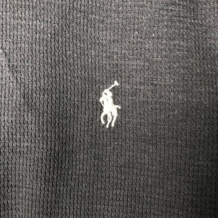 Ralph Lauren POLO RALPH LAUREN SLEEPWEAR Thermal Long T-shirt Honeycomb Men's XL cotton Charcoal Vintage Second Hand