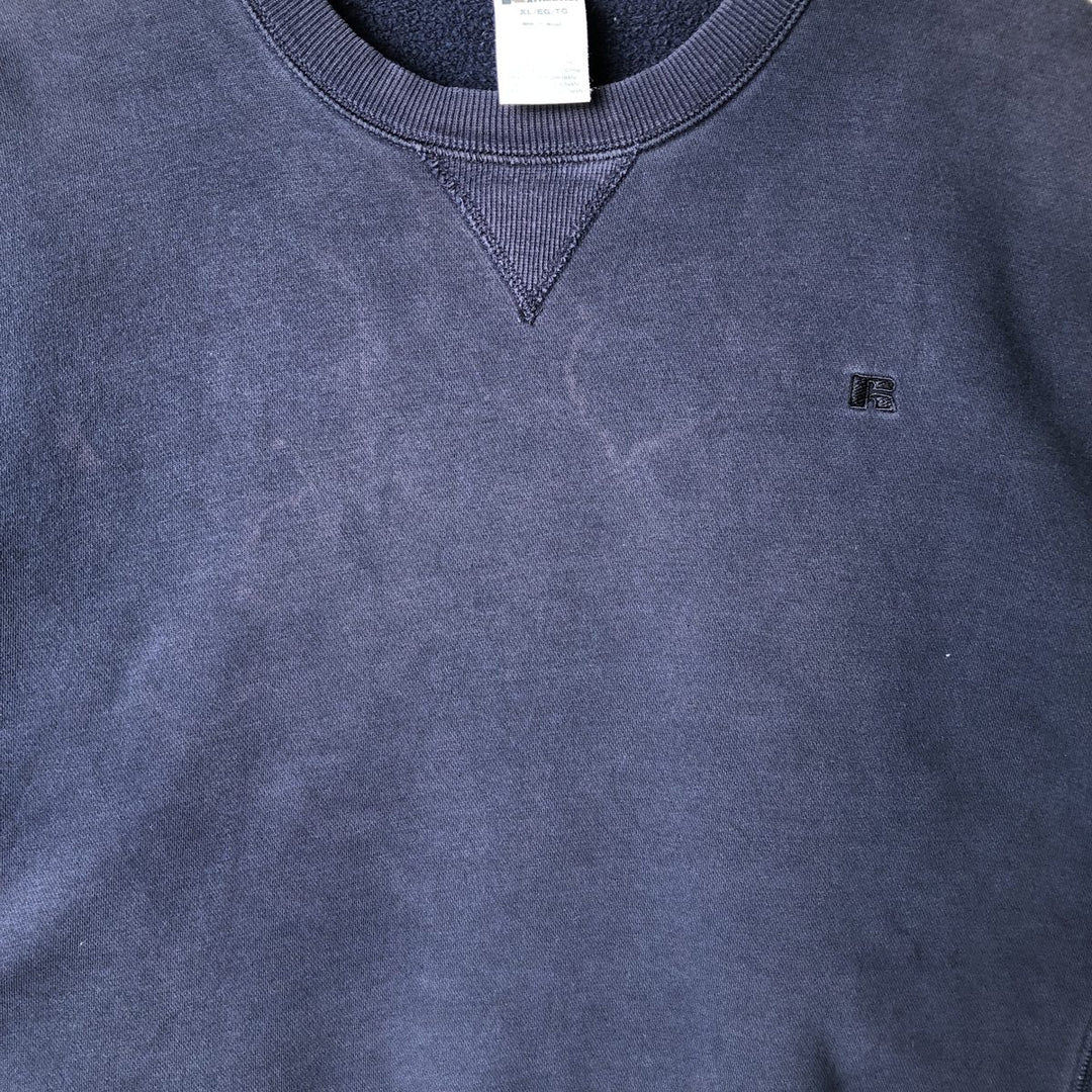 90s-00'S Vintage Russell Blank Sweatshirt, Men's Size XL cotton navy blue type Vintage Second Hand