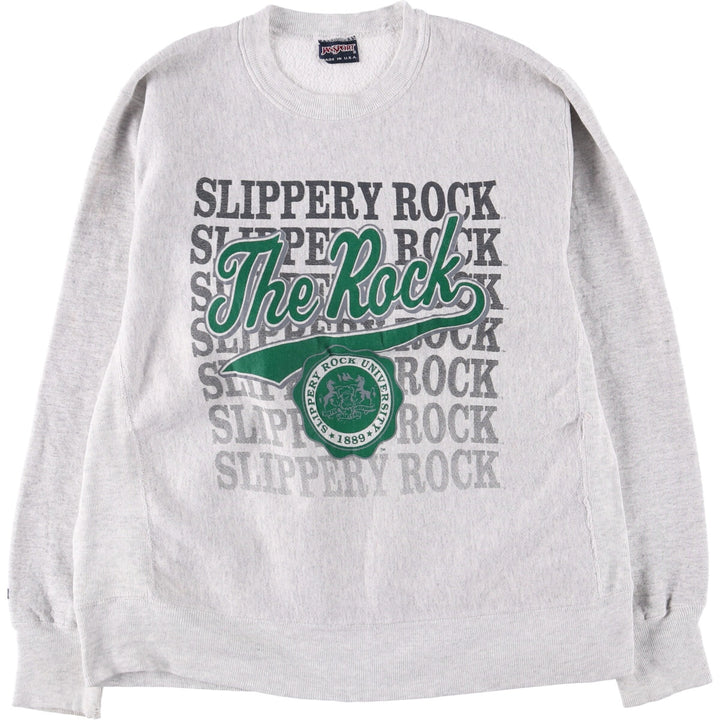 Vintage 90'S Jansport college sweatshirt, made in the USA, size L, men's unclear gray type Vintage Second Hand
