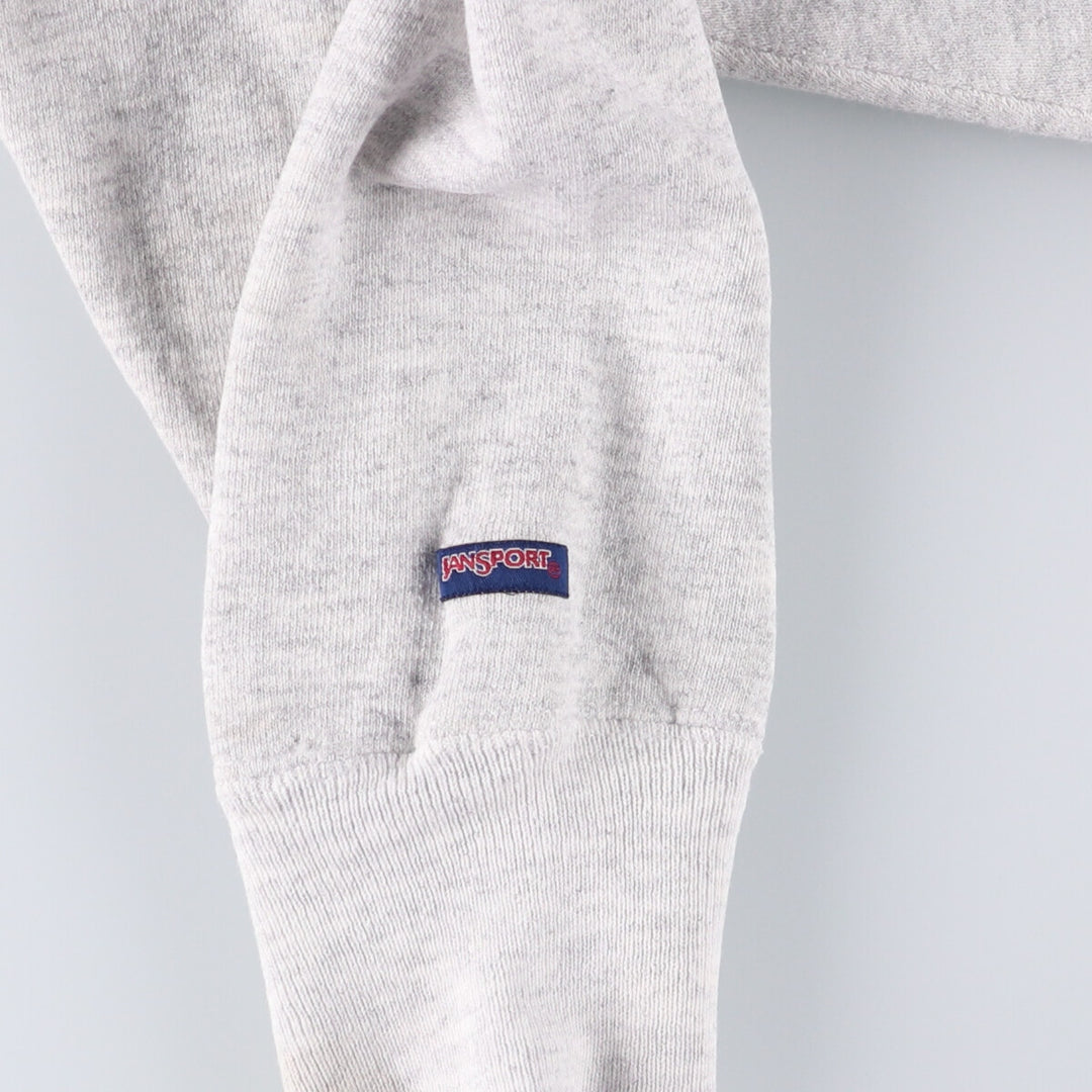 Vintage 90'S Jansport college sweatshirt, made in the USA, size L, men's unclear gray type Vintage Second Hand