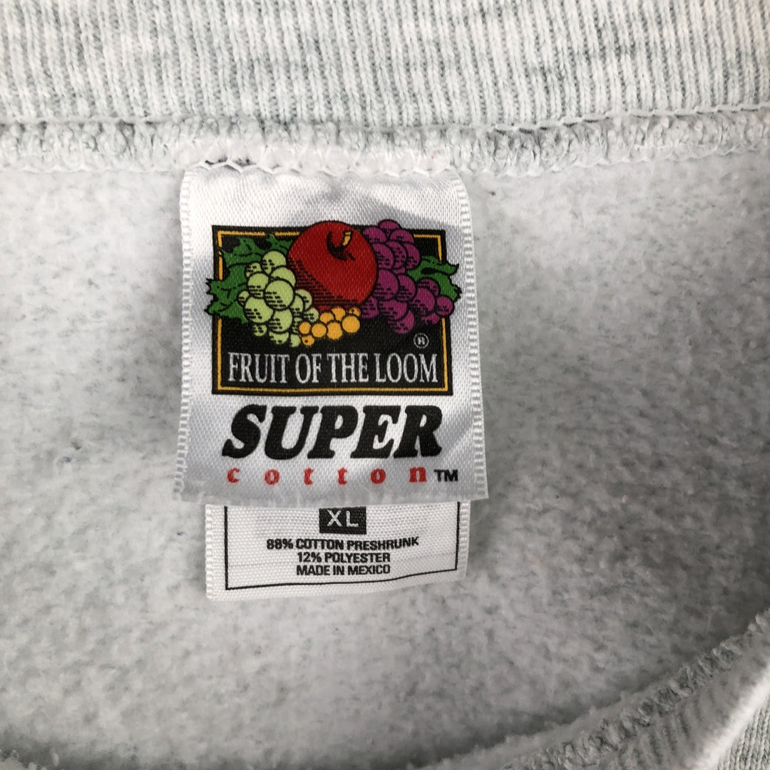 2000'S Fruit of the Loom University of Michigan print sweatshirt, men's size XL cotton gray type Vintage Second Hand