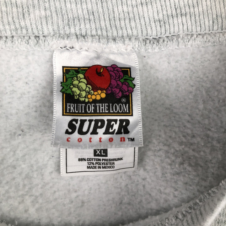 2000'S Fruit of the Loom University of Michigan print sweatshirt, men's size XL cotton gray type Vintage Second Hand