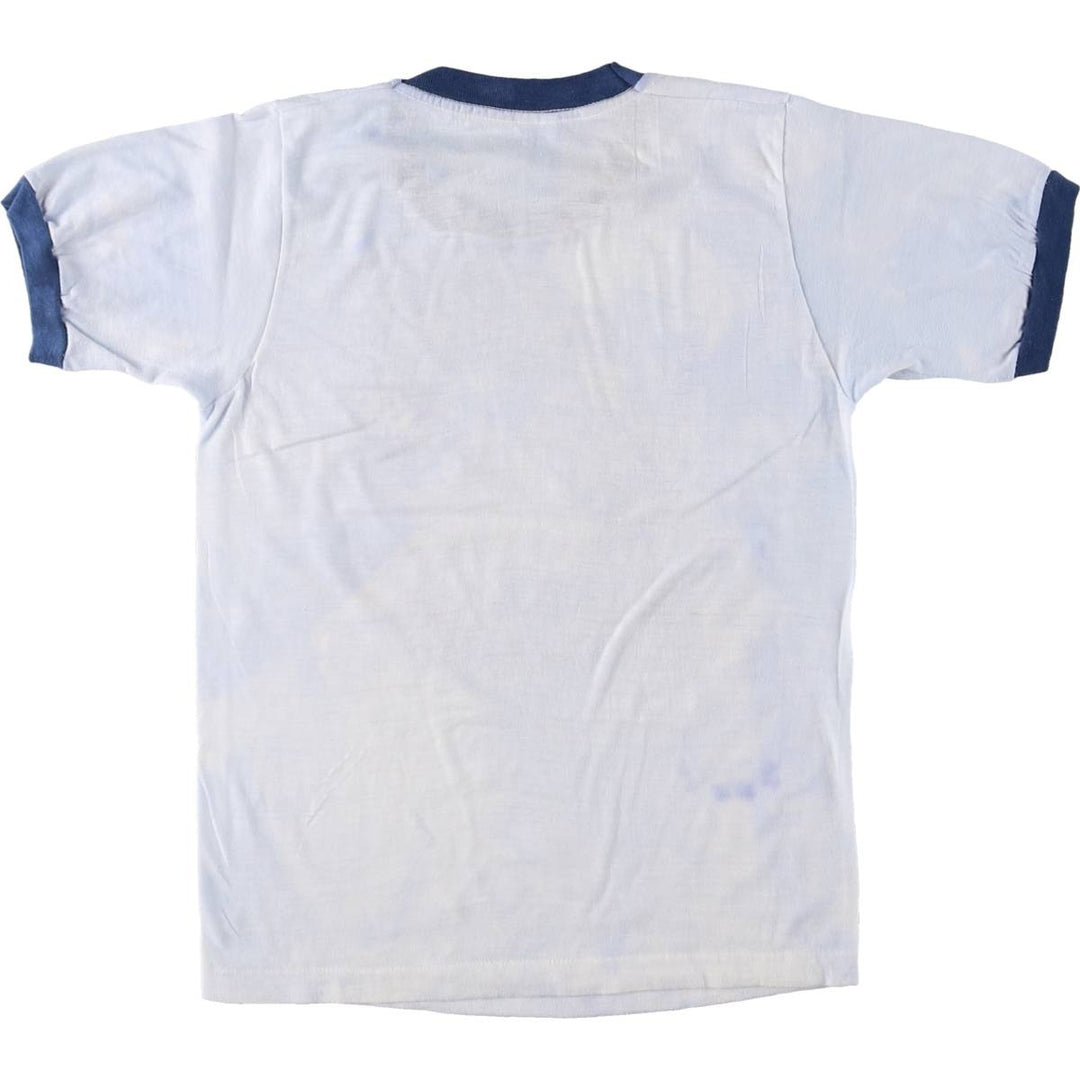 Vintage Ringer T-shirt, Made in USA, Women's XL polyester Blue type light blue Vintage Second Hand