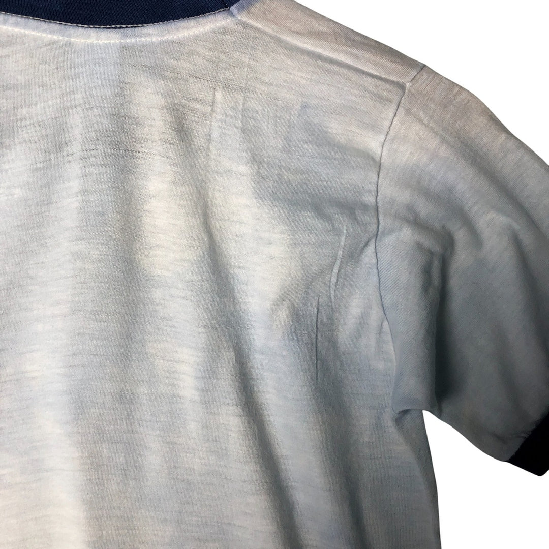 Vintage Ringer T-shirt, Made in USA, Women's XL polyester Blue type light blue Vintage Second Hand