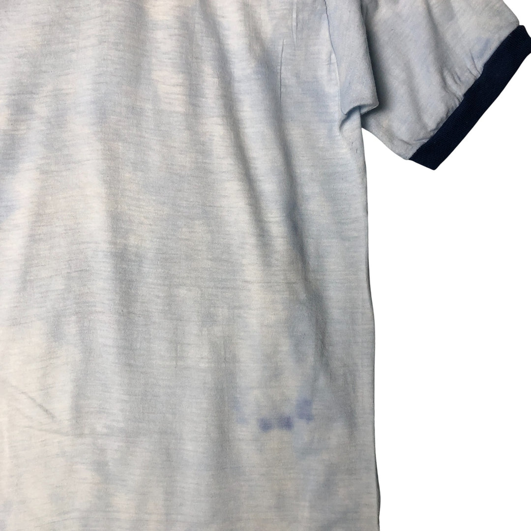 Vintage Ringer T-shirt, Made in USA, Women's XL polyester Blue type light blue Vintage Second Hand