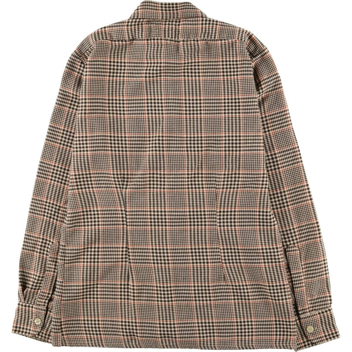 BIG ROCK CANYON Gun Club Check Long Sleeve Light Flannel Shirt, Women's Medium cotton Beige type Vintage Second Hand