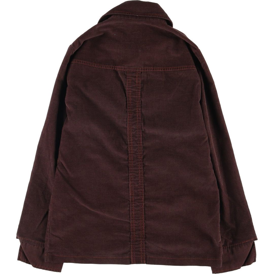 Vintage 1970'S Levi's PANATELA TOPS open collar long sleeve corduroy box shirt, women's size S unclear brown type Vintage Second Hand