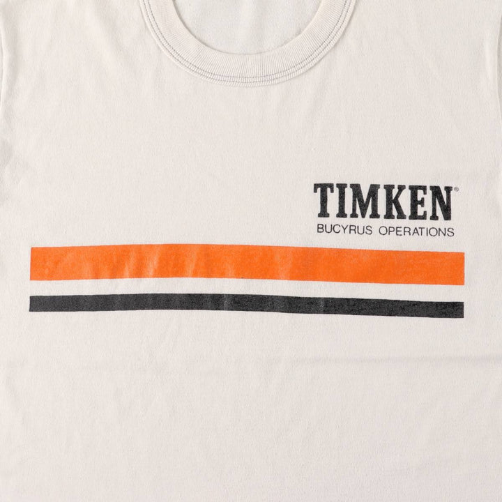 Vintage 1990'S Russell Timken Advertising T-Shirt, Made in USA, Men's Size Small polyester gray type Vintage Second Hand