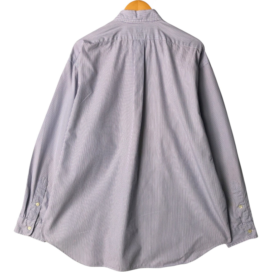 Ralph Lauren BLAKE long sleeve button-down striped shirt, men's size XL cotton white type Vintage Second Hand