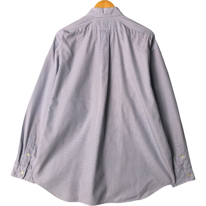 Ralph Lauren BLAKE long sleeve button-down striped shirt, men's size XL cotton white type Vintage Second Hand