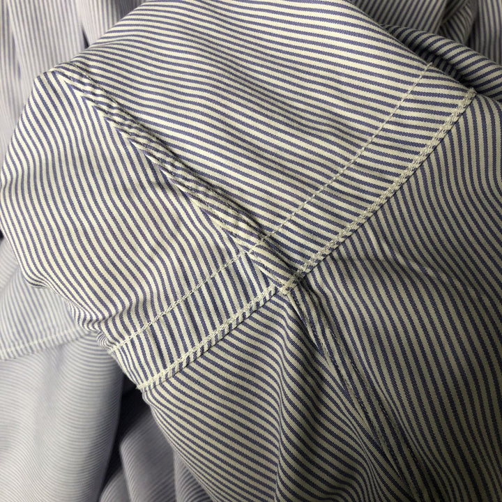 Ralph Lauren BLAKE long sleeve button-down striped shirt, men's size XL cotton white type Vintage Second Hand