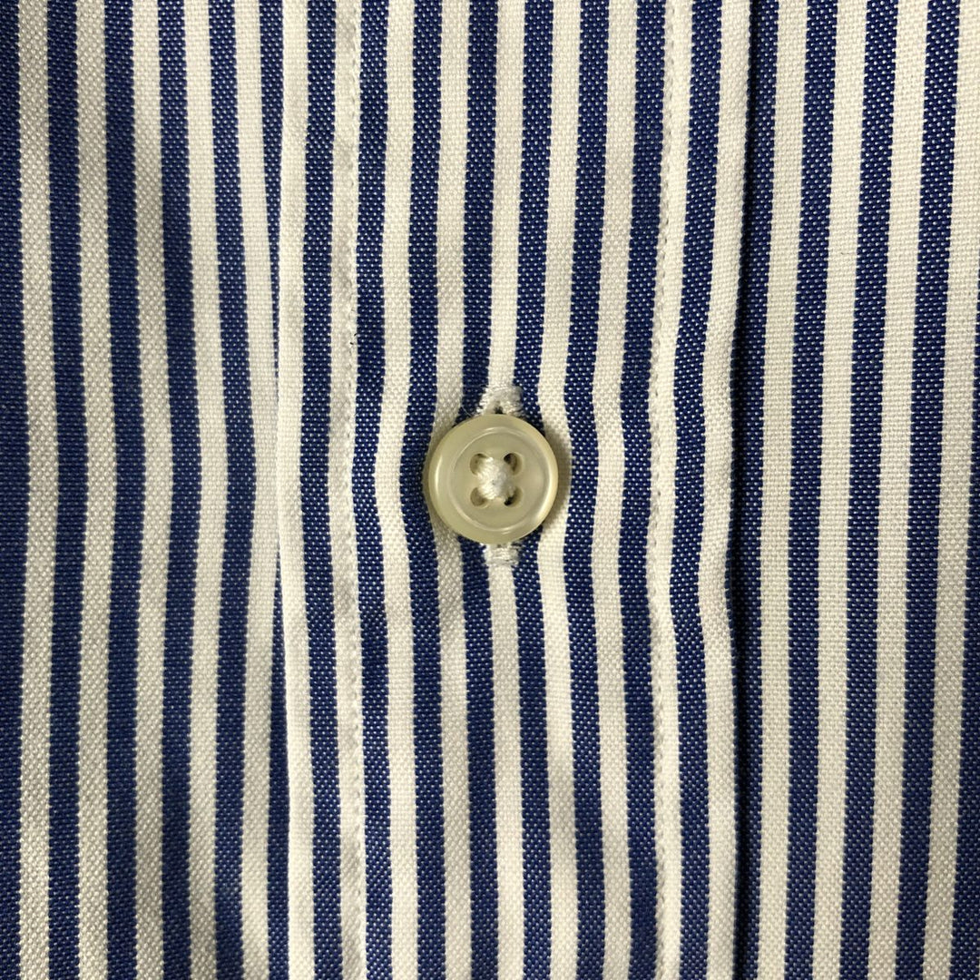 Ralph Lauren Classic Fit Long Sleeve Button-Down Striped Shirt, Men's Size L cotton blue type Vintage Second Hand