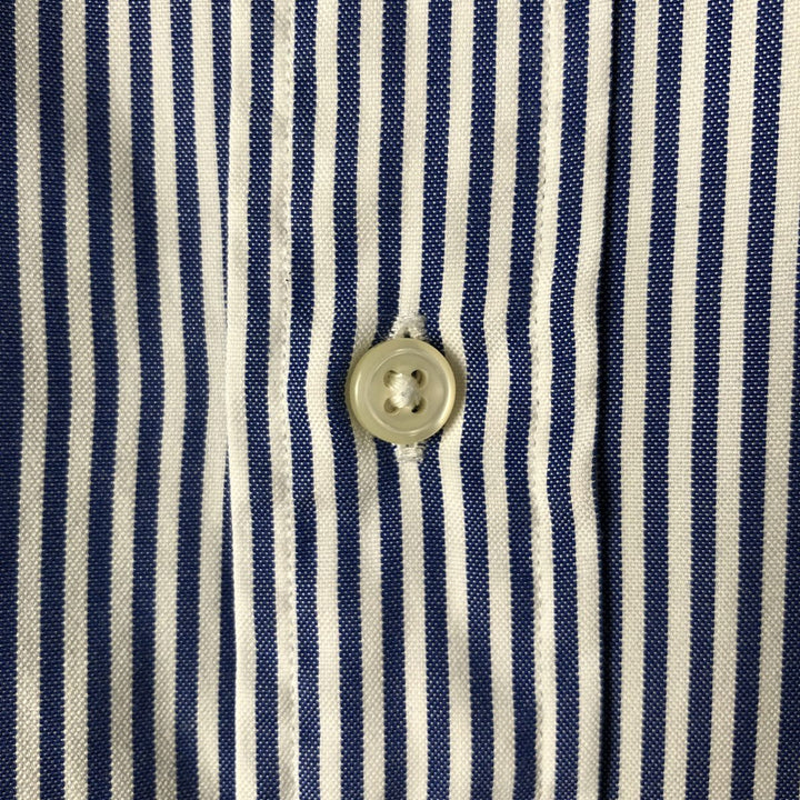 Ralph Lauren Classic Fit Long Sleeve Button-Down Striped Shirt, Men's Size L cotton blue type Vintage Second Hand