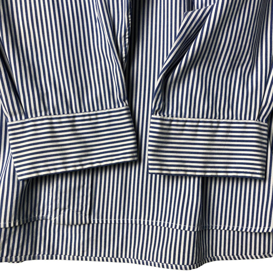 Ralph Lauren Classic Fit Long Sleeve Button-Down Striped Shirt, Men's Size L cotton blue type Vintage Second Hand