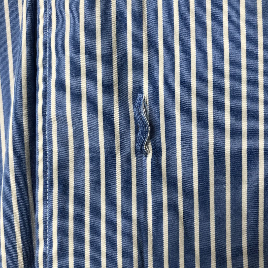 Ralph Lauren Classic Fit Wide Collar Long Sleeve Cotton Striped Shirt, Men's Size XL cotton white type Vintage Second Hand