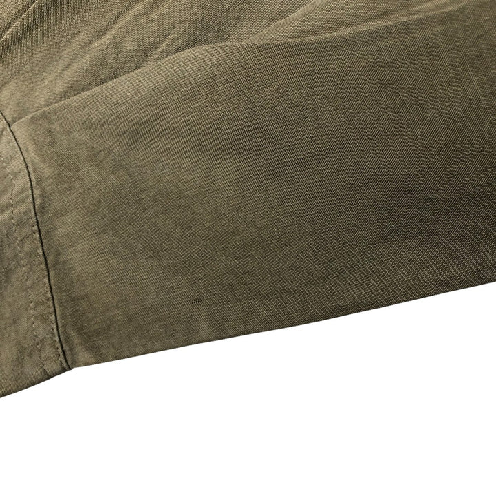 TORRIANT long-sleeved open-collar silk box shirt, men's size M silk Khaki type Vintage Second Hand