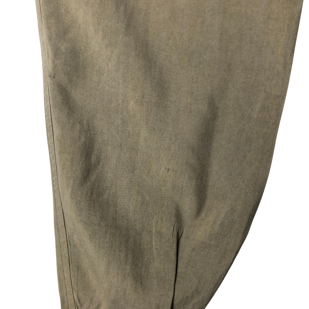 TORRIANT long-sleeved open-collar silk box shirt, men's size M silk Khaki type Vintage Second Hand