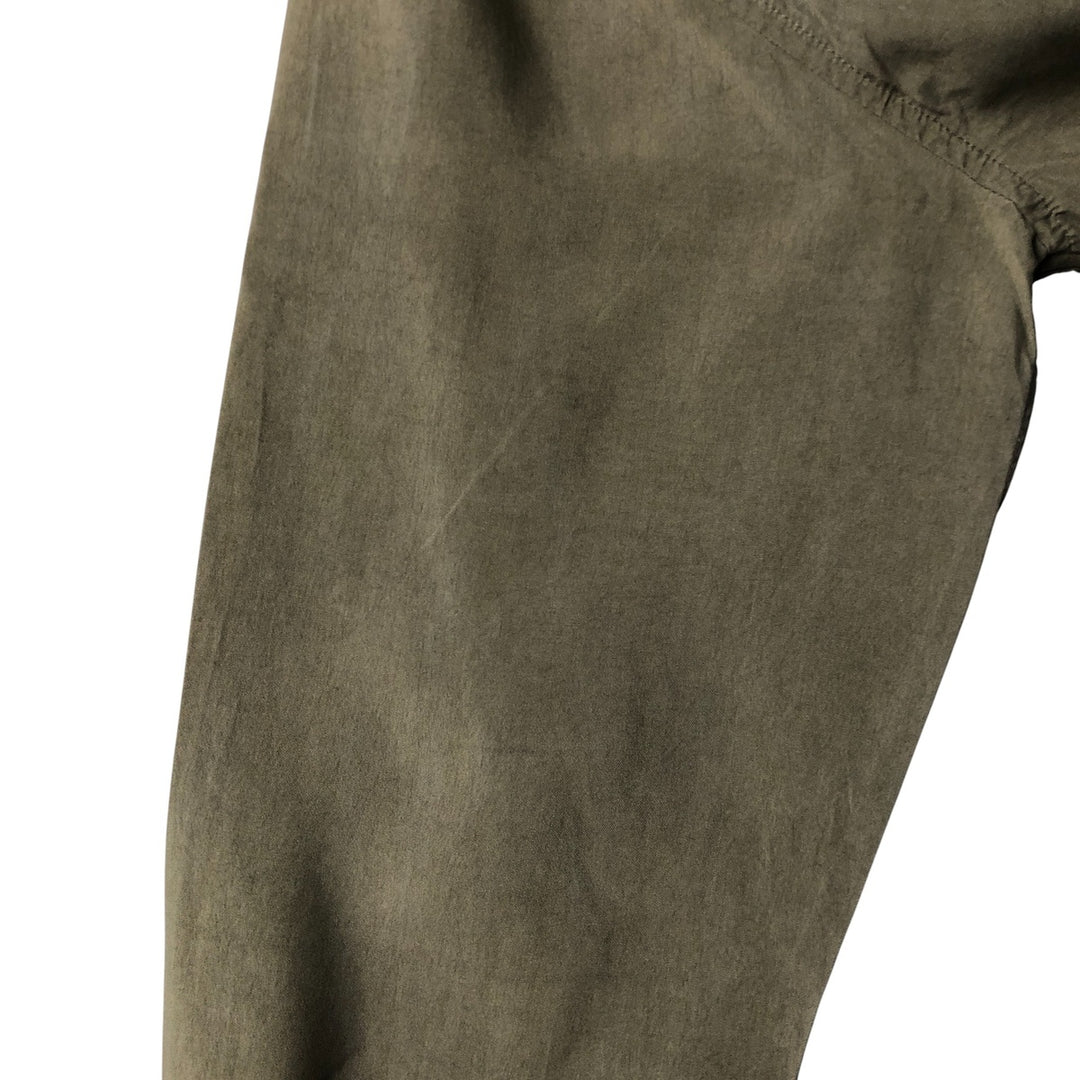 TORRIANT long-sleeved open-collar silk box shirt, men's size M silk Khaki type Vintage Second Hand