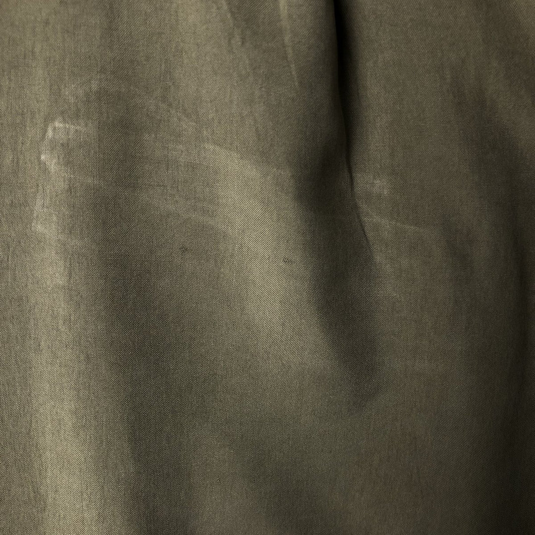 TORRIANT long-sleeved open-collar silk box shirt, men's size M silk Khaki type Vintage Second Hand