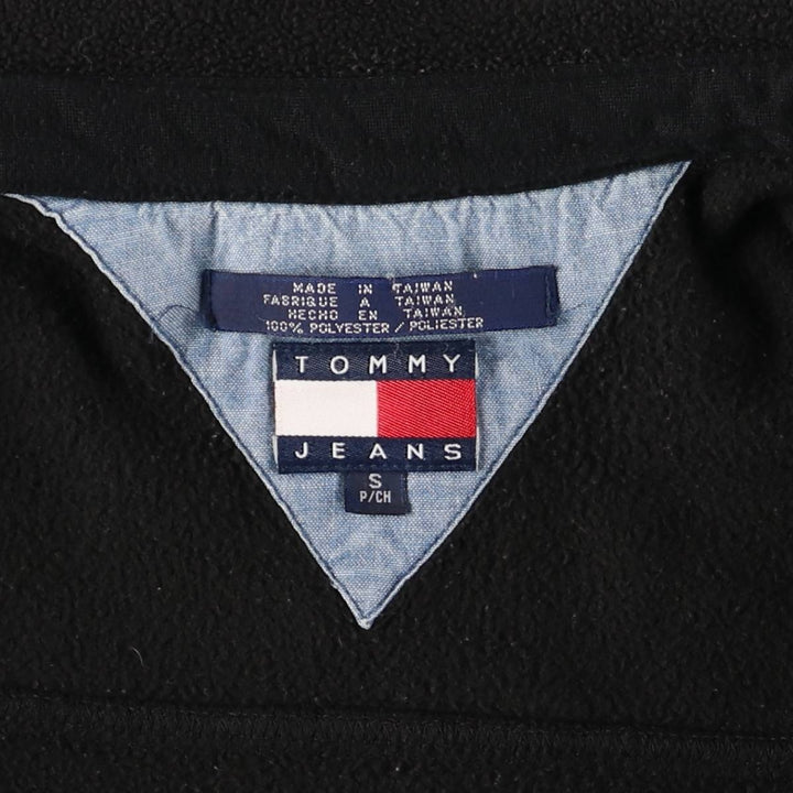 Vintage 90'S Tommy Hilfiger Jeans fleece shirt jacket, size S, men's polyester black type Vintage Second Hand