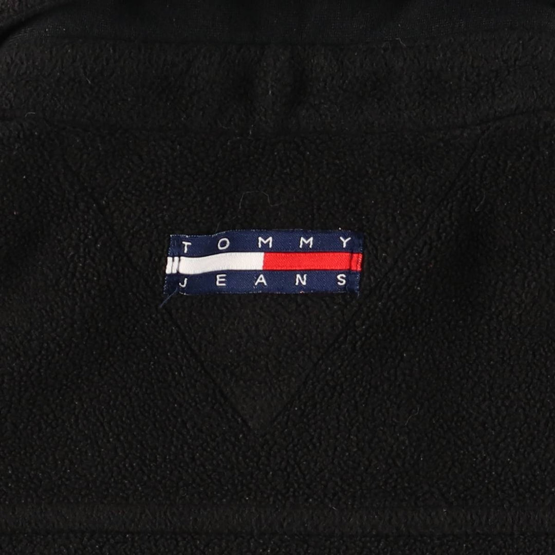 Vintage 90'S Tommy Hilfiger Jeans fleece shirt jacket, size S, men's polyester black type Vintage Second Hand