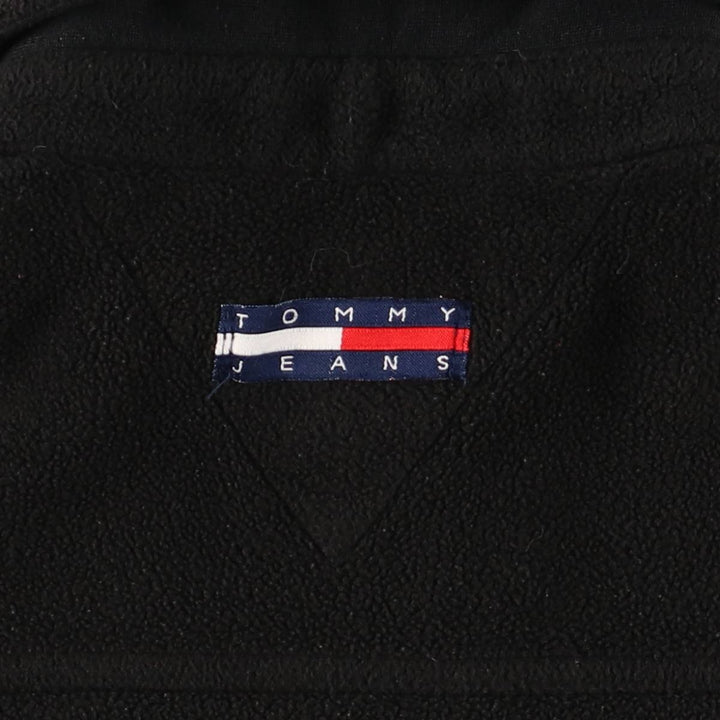 Vintage 90'S Tommy Hilfiger Jeans fleece shirt jacket, size S, men's polyester black type Vintage Second Hand
