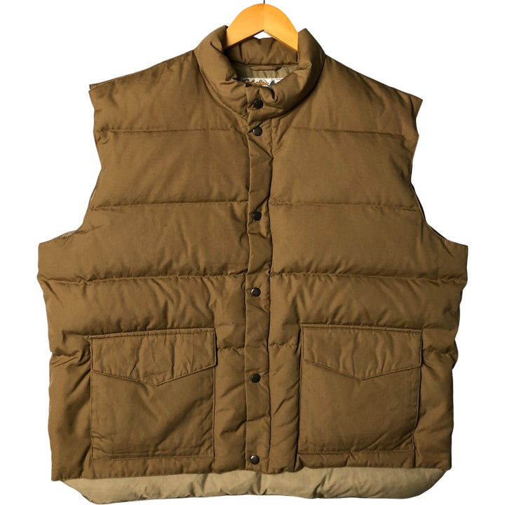 Cabelas Goose Down Vest, Men's XL polyester Beige type Vintage Second Hand